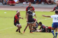 VIDEO: Samoan rugby player sparks roars of laughter after his dive is exposed