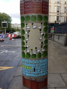 The sweetest lamppost art you'll see in Dublin today