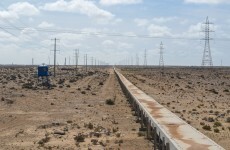 The world's longest conveyor belt is clearly visible from space