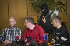 Pro-Russian rebels present peace-keeping 'prisoners of war' to international media