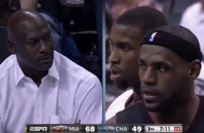 Did LeBron James stare down Michael Jordan in the middle of a massive dunk?