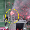 The horrifying moment when tear gas engulfed a flare-waving football fan