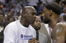 Snapshot: Michael Jordan and LeBron James hug it out as Miami burn off Bobcats