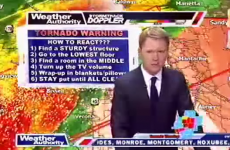 Weatherman orders live evacuation of newsroom during Tornado