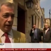 Man makes w*nker sign behind UKIP leader Nigel Farage on live telly