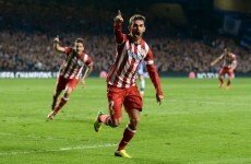 Adrian Lopez equalises for Atletico at the Bridge