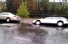 Scary video shows entire street of cars swallowed in Baltimore landslide