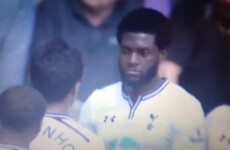 Emmanuel Adebayor's reaction to making a hames of the wall is priceless