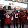Snapshot: Kasabian are at tonight's Milan derby and it's pretty clear who they're supporting