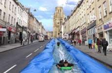 That artist in Bristol really did turn the street into a waterslide