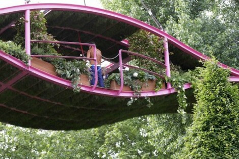 Diarmuid Gavin's award-winning suspended garden at this year's Chelsea Flower Show.