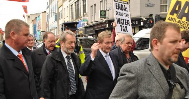 Pics: Water charge protesters joined the Taoiseach's Limerick canvass