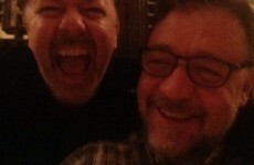 Ricky Gervais and Russell Crowe drunk-tweeted their night on the lash