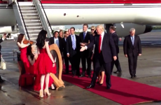 Watch Donald Trump's incredibly awkward arrival on Irish soil