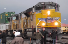 Trainspotter almost squashed by giant train in slowest near-miss of all time