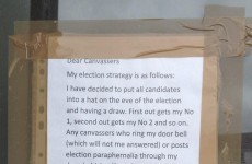 This Clare homeowner has the perfect way of dealing with canvassing politicians