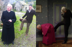 Actual Irish trainee priest kicks Bishop Brennan up the arse