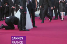 Watch: 'Prankster' dives under America Ferrera's skirt on Cannes red carpet