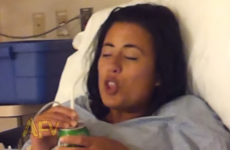 Out-of-it girl trying to drink from a straw sums up your daily struggle