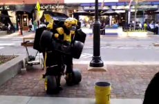 This incredible street performer is a human Transformer