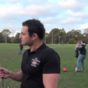 Dad drops toddler in background of local TV interview