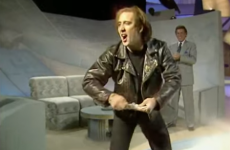 You have to see Nic Cage's bizarre talk show entrance from the 90s