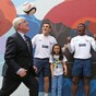 The Tánaiste showed off his soccer skills with Brian Kerr today