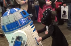 Little Darth meets R2-D2, whole world squees