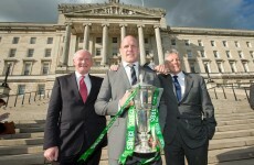 Paul O'Connell swung by Stormont with the Six Nations trophy today