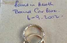 Wedding rings found in Wicklow car park 12 years ago returned to owner