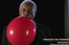 Morgan Freeman on helium. MORGAN FREEMAN ON HELIUM