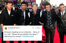 @GardaTraffic twitter account gets excited about One Direction