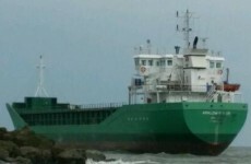 High tide hasn't freed cargo ship run aground in Louth