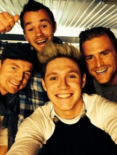 The Irish rugby lads went to see One Direction - and of course there was a selfie