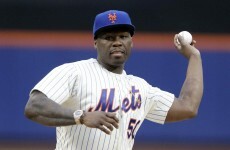50 Cent threw the worst first pitch ever at a baseball game last night