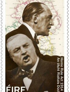 Home Rule leaders brought together......on a stamp