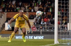 Nigeria keeper somehow throws the ball into his own net against Scotland