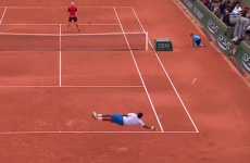 Here's the incredible horizontal diving shot Gael Monfils delivered at Roland Garros