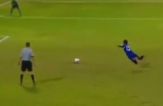 Player fakes trip on way to scoring outrageous penalty in shoot-out win