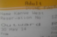 Kanye West's Irish train ticket caused a few headaches