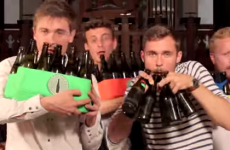 Lads perform Billie Jean using only beer bottles... and it's actually quite good