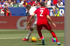 Clint Dempsey, we salute you for this magnificent spinning nutmeg