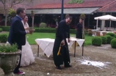 Here's how NOT to open a champagne bottle with a sword