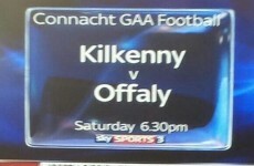 Sky Sports promo says Kilkenny v Offaly is a Connacht football game