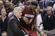 LeBron suffers from dehydration as the Spurs stun the Heat in game one of NBA finals