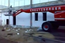 Cherrypicker operator has world's worst first day on the job