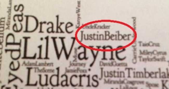 Justin Bieber's name was spelled wrong on the Leaving Cert English Paper 1