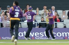 We don't like cricket* but we love this brilliant two-man catch
