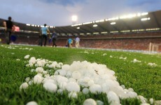 Hailstones the size of Marouane Fellaini's afro caused Belgium's warm-up match to be suspended