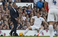Jose Mourinho took out Olly Murs in a charity football game tonight
